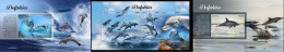 Liberia 2020, Animals, Dolphins I, 4val In BF+2BF - Dolphins