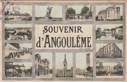 PE 7-(16) SOUVENIR D ' ANGOULEME - CARTE COLORISEE MULTIVUES - 2 SCANS - Angouleme