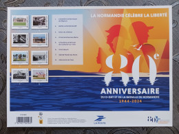 France 2024 80th Anniversary Battle NORMANDY D Day Arromanches Veteran 8v COLL 8v Sad COLLECTOR - Unused Stamps