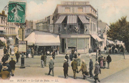 PE 10-(17) ROYAN - LE CAFE DES BAINS - ANIMATION - CARTE COLORISEE  - 2 SCANS - Royan