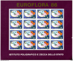 Foglietto Ricordo Euroflora 1986 - Altri & Non Classificati