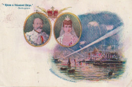 PE 18 - ROYAUME UNI - UNITED KINGDOM - MEDAILLON EDWARD VII ET ALEXANDRA DE DANEMARK - CORONATION SOUVENIR - Königshäuser