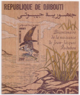 J.J. Audubon, American Ornithologist, Naturalist, Eagle Hunting Fish, Bird, Birds Unusual Odd Wooden Djibouti MS MNH - Disease