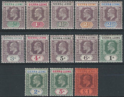 1903 Sierra Leone Edoardo VII 13v. MNH SG. N. 73/85 - Sonstige & Ohne Zuordnung