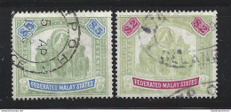 1900 FEDERATED MALAY STATES - SG N° 24/25 2 Valori USATI - Otros & Sin Clasificación