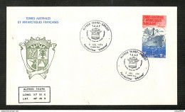 ENVELOPPE PREMIER JOUR - TERRES AUSTRALES ET ANTARCTIQUES FRANÇAISES (T.A.A.F.) - ALFRED FAURE - CROZET - 1984 - FDC