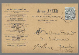 Carte Postale Arthur Anker, Ingénieur. Publicité Pour Boulets Pour Broyeurs (13650) - Industry