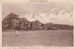 PE 23-(22) LES ROSAIRES PRES SAINT BRIEUC - LA PLAGE ET LES VILLAS EN BORDURE DE MER - 2 SCANS - Saint-Brieuc