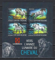 Centrafrique 2013 Chevaux (46) Yvert N° 2922 à 2925 Oblitéré Used - Repubblica Centroafricana