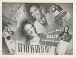 PE 26 - MONIQUE ET LOUIS DALCY - ARTISTES - JONGLERIE MUSICALE  - PHOTO ENDREY , PARIS - 2 SCANS - Artistas