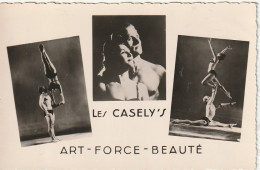 PE 26 - LES CASELY' S - COUPLE D' ACROBATES - ART , FORCE , BEAUTE - MULTIVUES  - 2 SCANS - Zirkus