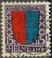 Schweiz Suisse Pro Juventute 1920: Wappen Ticino Zu WI17 Mi 155 Yv 178 Voll-⊙ AFFOLTERN 19.II.21 AM ALBIS (Zu CHF 10.00) - Oblitérés