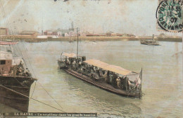 OP Nw28-(76) LE HAVRE - UN TORPILLEUR DANS LES GRANDS BASSINS - CARTE COLORISEE  - 2 SCANS - Warships