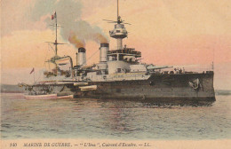 OP Nw28- MARINE DE GUERRE - " L' IENA " , CUIRASSE D' ESCADRE - CARTE COLORISEE - 2 SCANS - Krieg