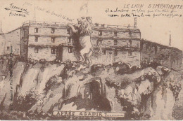 OP Nw29-(90)  " LE LION S' IMPATIENTE " - APRES AGADIR ?... - ILLUSTRATEUR L. S.  - EDIT. SCHMITT ET FILS , BELFORT - Patriotiques