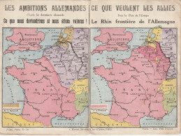 OP Nw29- " LES AMBITIONS ALLEMANDES , CE QUE VEULENT LES ALLIES " - LIGUE DES PATRIOTES - CARTE DOUBLE- 3 SCANS - Heimat