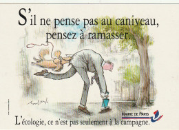 OP Nw30-(75) " S' IL NE PENSE PAS AU CANIVEAU... " - MAIRIE DE PARIS - ILLUSTRATEUR RONALD SEARLE - Other & Unclassified