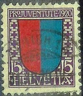 Schweiz Suisse Pro Juventute 1920: Wappen Ticino Zu WI17 Mi 155 Yv 178 Mit Voll-⊙ ZÜRICH 31.XII.20 (Zu CHF 10.00) - Usati