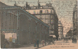 OP Nw33-(75) PARIS - LA RUE BAYEN - MARCHE DES TERNES - CARTE COLORISEE AJOUT DE BRILLANTS - 2 SCANS - Distrito: 17