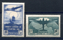 RC 27587 FRANCE COTE 395€ N° 320 / 321 TRAVERSÉE DE L'ATLANTIQUE SUD NEUF * MH TB - Neufs