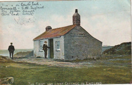 OP Nw34- LAND'S END ( ENGLAND ) - THE FIRST AND LAST COTTAGE IN ENGLAND - 2 SCANS - Land's End
