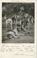 OP Nw36- " UNE CANAILLE DE MOINS " - MEUTE DE CHIENS ET RENARD PENDU - CHASSE - TABLEAU J. B. GELIBERT - Dogs