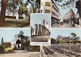 MO 27-(11) LEZIGNAN CORBIERES - CARTE MULTIVUES : JARDIN PUBLIC , AVENUE WILSON , EGLISE ST FELIX , CHATEAUX - Other & Unclassified