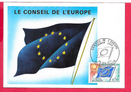 Carte Premier Jour 1971, Le Conseil De L'Europe  Dos Vierge, Carte Maximum VOIR SCANNE - 1970-1979