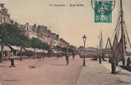 MO 30-(14) TROUVILLE - QUAI VALLEE - CARTE COLORISEE TOILEE - ANIMATION - Trouville