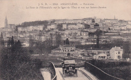 MO 32-(16) ANGOULEME - LE PONT DE L'HIRONDELLE SUR LA LIGNEDE L'ETAT ET VUE SUR SAINT AUSONE - Angouleme