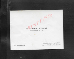 CDV CARTE DE VISITE DE MICHEL VOVK INGÉNIEUR E T P À 78 LA CELLE SAINT CLOUD : - Visitekaartjes