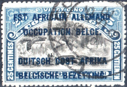 RUANDA-URUNDI, AFRICA TEDESCA ORIENTALE, OCCUPAZIONE BELGA, 1916, USATI Mi:DR-OA OC4, Scott:DR-OA N20, Yt:RW-U 31 - Usati