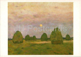 Painting By I. Levitan - Twilight. Haystacks - Russian Art - 1981 - Russia USSR - Unused - Paintings