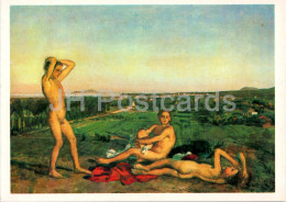 Painting By A. Ivanov - On The Shores Of The Gulf Of Naples - Naked - Nude - Russian Art - 1981 - Russia USSR - Unused - Malerei & Gemälde