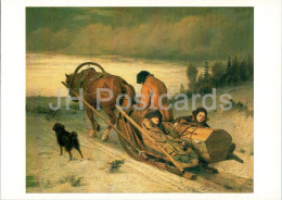 Painting By V. Perov - Seeing Off The Deceased - Horse - Dog - Russian Art - 1981 - Russia USSR - Unused - Paintings