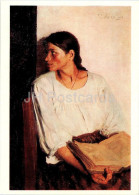 Painting By F. Malyavin - Reading A Book - Woman - Russian Art - 1979 - Russia USSR - Unused - Malerei & Gemälde