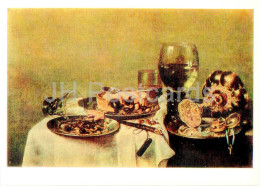 Painting By Willem Claesz. Heda - Breakfast With Blackberry Pie - Dutch Art - 1983 - Russia USSR - Unused - Paintings