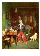 Painting By P. Fedotov - Aristocrats Breakfast - Man - Dog - Russian Art - 1974 - Russia USSR - Unused - Malerei & Gemälde