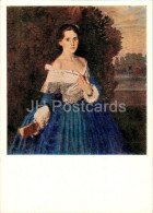 Painting By K. Somov - The Lady In Blue - Russian Art - 1957 - Russia USSR - Unused - Pintura & Cuadros