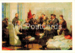 Painting By A. Sokolov - Briefing Agitators - Russian Art - 1978 - Russia USSR - Unused - Peintures & Tableaux