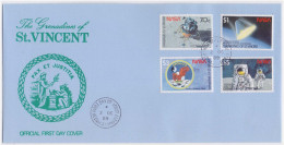 NASA, Apollo II Mission Neil Armstrong & Aldrin Astronaut, Astronauts, Lunar Module Eagle, Earth, Space, Astronomy FDC - Astronomùia