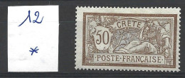 CRETE YT N° 12 Avec Charnière - Unused Stamps