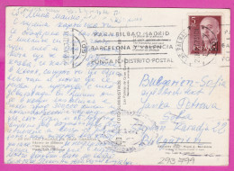 293799 / Spain - Telegrama Las Palmas De Gran Canaria PC 1973 Used  5 Ptas General Franco Flamme PARA BILBAO MADRID - Storia Postale