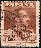 Madrid - Perforado - Edi O 323 - "B.E" (Banco) - Oblitérés