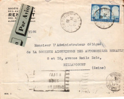 ALGERIE SEUL SUR LETTRE A EN TETE DE ALGER POUR LA FRANCE 1935 - Briefe U. Dokumente