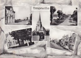 PE 30-(28) YMONVILLE - CARTE MULTIVUES - LE BOURG , COMMERCES - HOTEL RESTAURANT , GARAGE PUB. SHELL , EPICERIE - Otros & Sin Clasificación