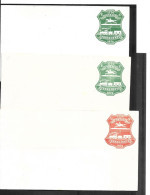 Etats Unis USA 3 Entiers Postaux (enveloppes De 1876 Cheval Train Locomotive  Centenaire Poste - Other & Unclassified