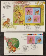 FDC Vietnam Viet Nam With Perf Stamps & Souvenir Sheet 2021 : New Year Of Tiger 2022 / Zodiac (Ms1152) - Viêt-Nam