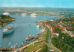 73724794 Travemuende Ostseebad Alt Travemuende Mit Hafen Und Faehrschiffen Flieg - Lübeck