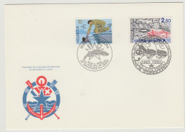 France Divers Enveloppe Centenaire Sté Inter. Sauvetage Lac Léman - Documents De La Poste